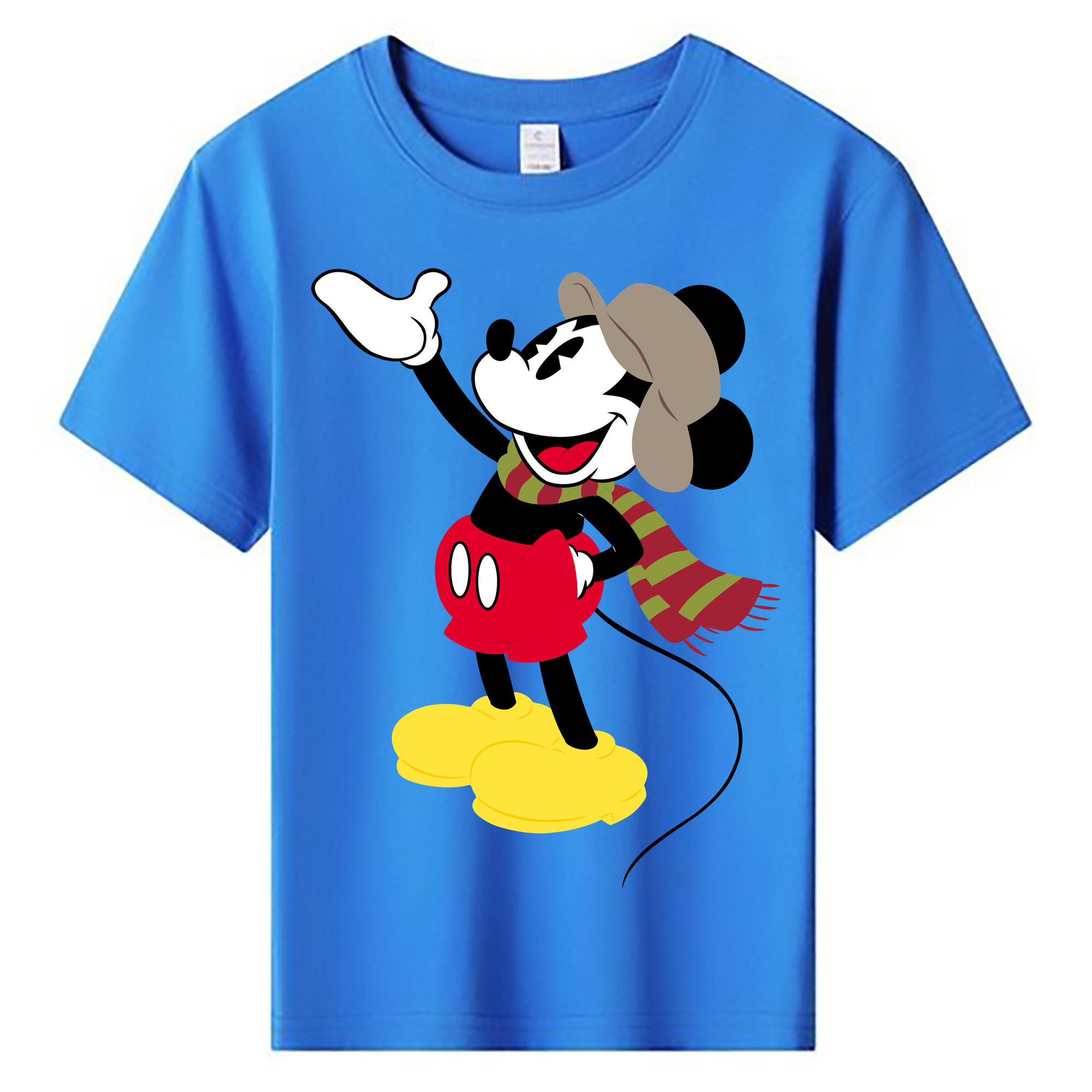 ミッキーマウス Mickey Mouse 綿100％キッズTシャツ（フロントプリント）